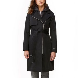 Soia & Kyo Black Fit & Flare Athie Trench Coat